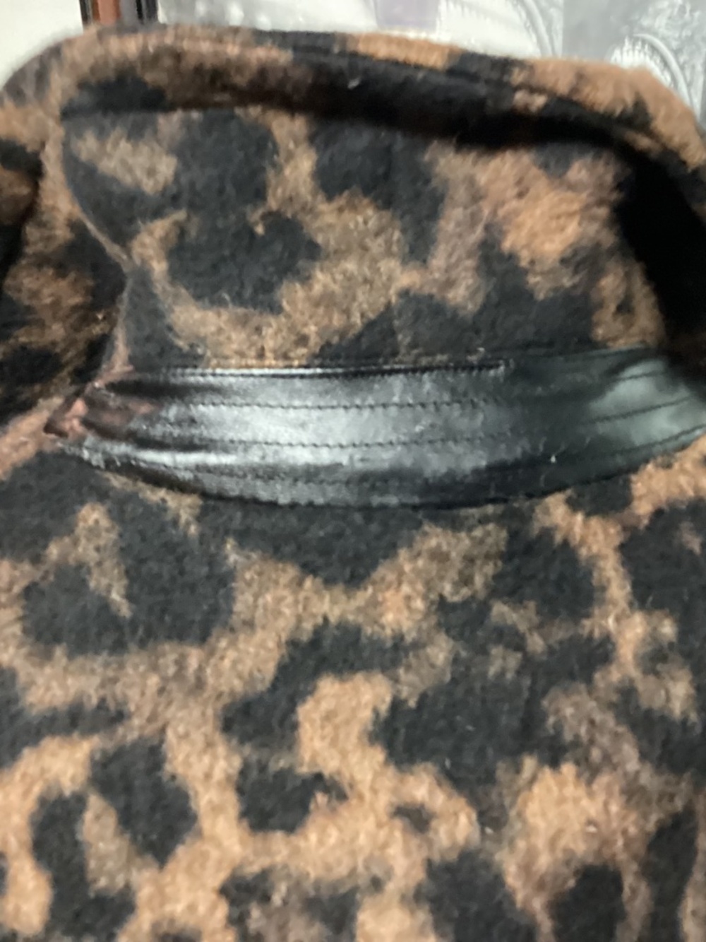 Karl Lagerfeld WOOLblend dark leopard coat, very unique, gorgeous Paris medium - Picture 5 of 12